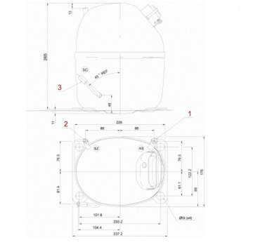 Compresor frigorific Cubigel MS26FB (R404a)